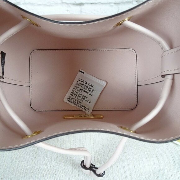 NWT Michael Kors Suri Small Crossbody Bucket Bag Powder Blush Pink Saffiano - Picture 11 of 15